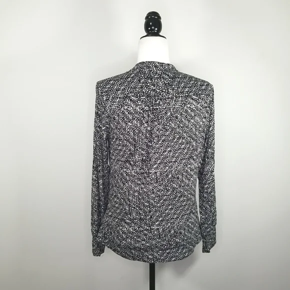 Vintage Tribal Women's Top Size M Long Sleeve Cowl Neck All Over Print - Picture 4 of 8